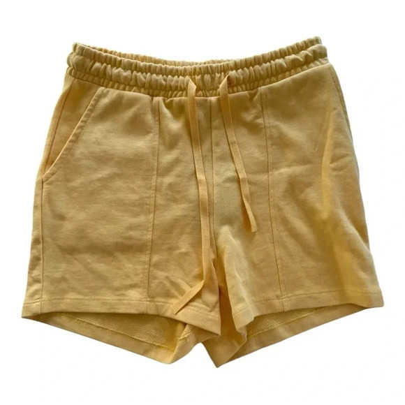 Vero Moda‎ Yellow 100% Cotton Lounge Shorts NWT SIZE XS - Picture 1 of 7